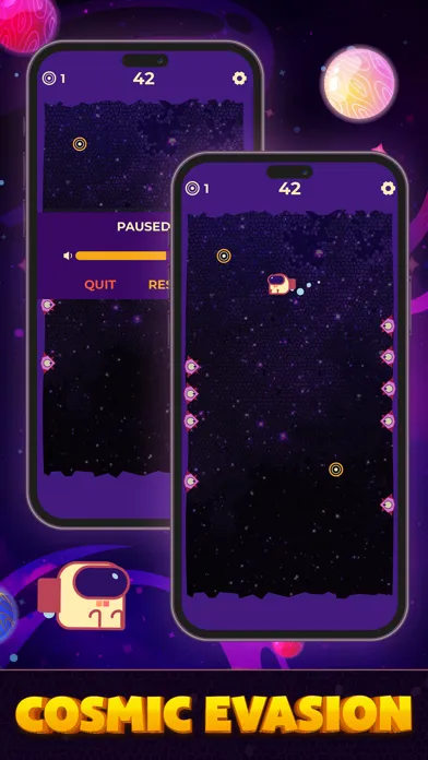 Capturas de tela do Cosmic Evasion