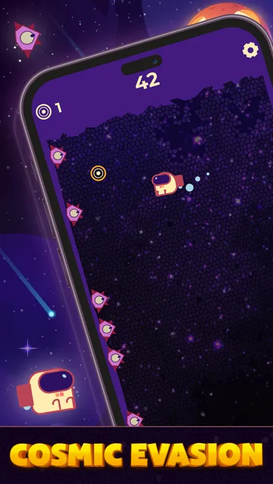 Capturas de tela do Cosmic Evasion