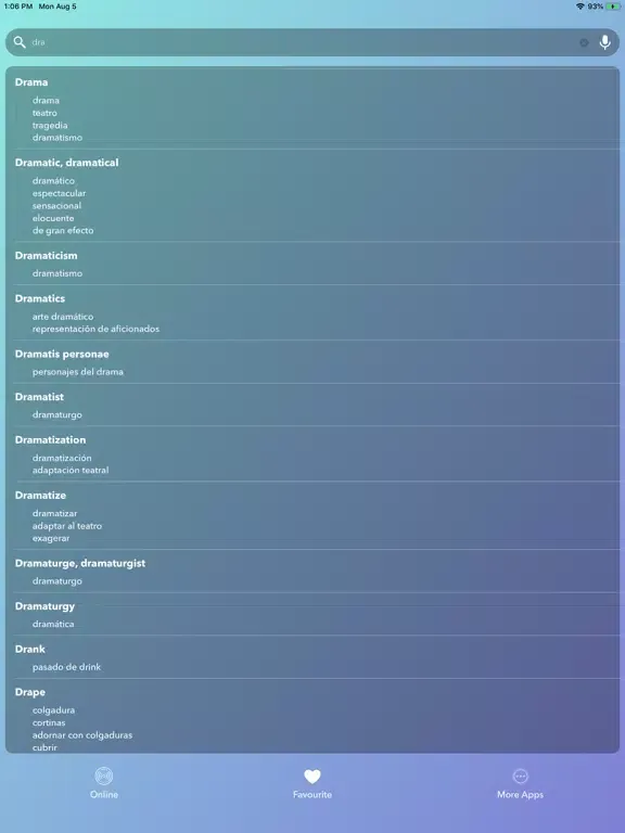 English To Espanol Translator. iPad  스크린샷