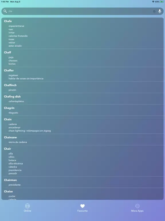 English To Espanol Translator. iPad  스크린샷