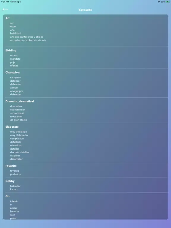 English To Espanol Translator. iPad  스크린샷