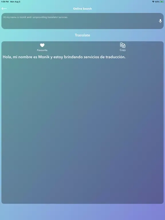English To Espanol Translator. iPad  스크린샷