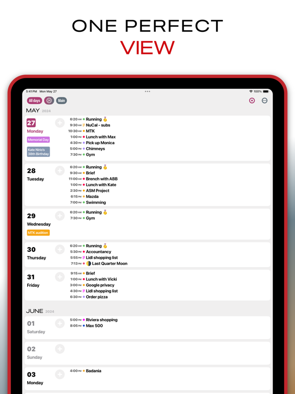 Скриншоты NuCal Calendar Planner iPad 