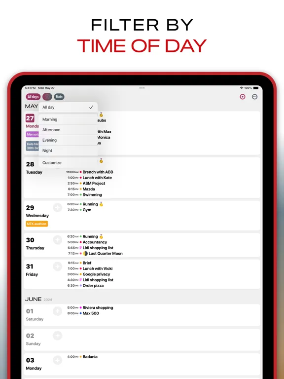 NuCal Calendar Planner iPad  스크린샷