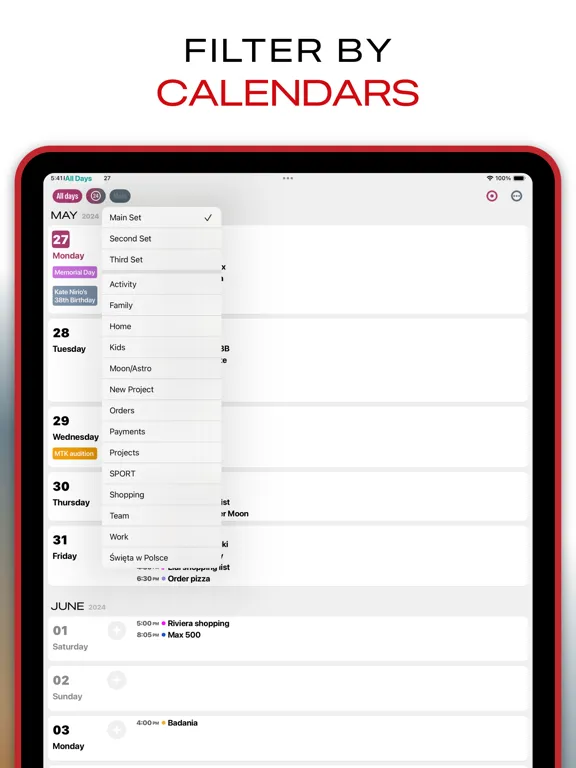 NuCal Calendar Planner iPad  스크린샷