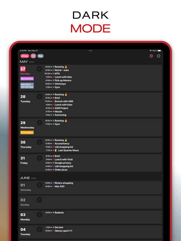 Скриншоты NuCal Calendar Planner iPad 