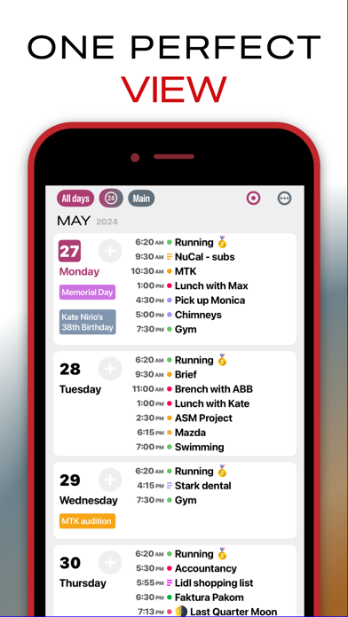 Скриншоты NuCal Calendar Planner