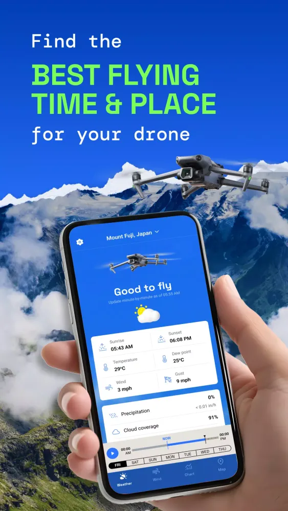 Captures d'écran de UAV Forecast Drone Weather Map