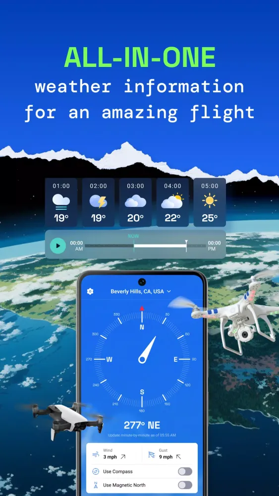 Captures d'écran de UAV Forecast Drone Weather Map