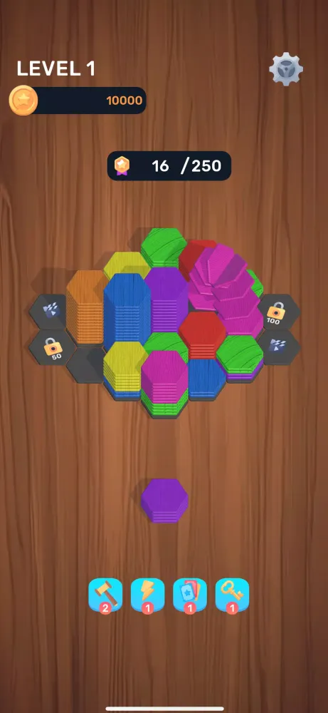 Sort Hexa Stacks Ekran Görüntüleri