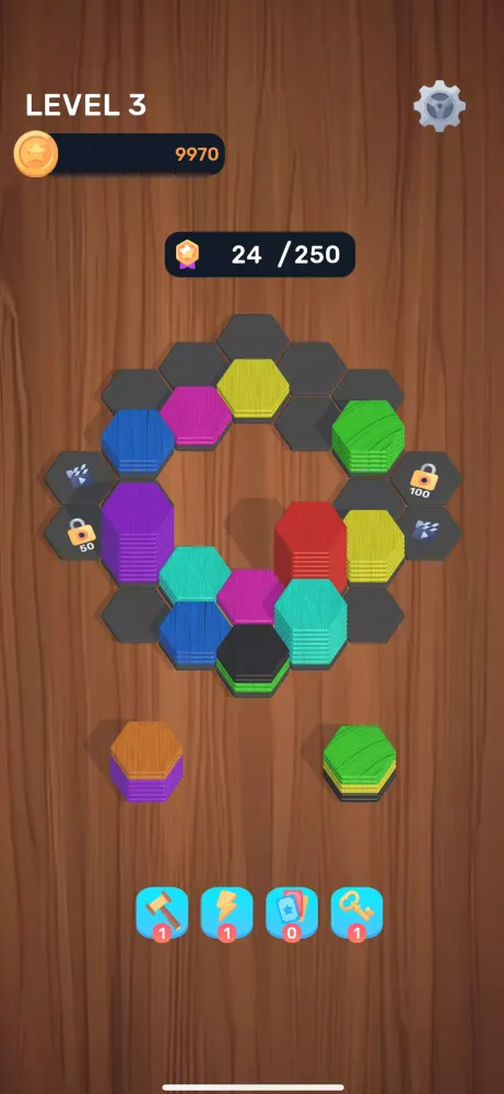 Sort Hexa Stacks Ekran Görüntüleri