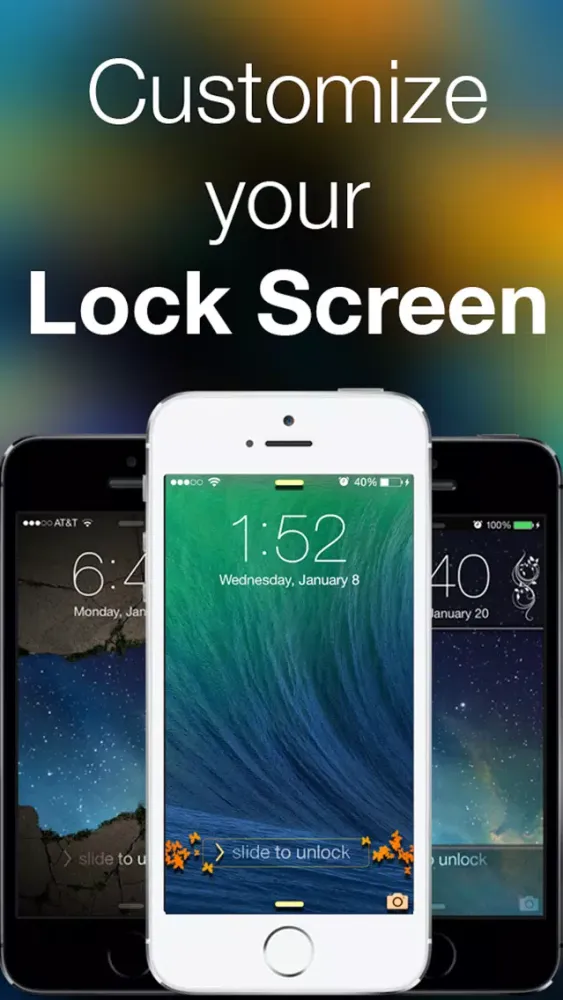 Slick - Lock Screen by Customizing your Wallpapers स्क्रीनशॉट