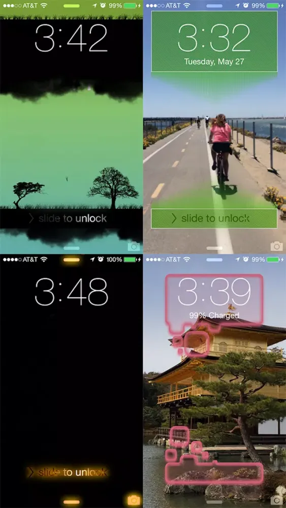 Slick - Lock Screen by Customizing your Wallpapers स्क्रीनशॉट