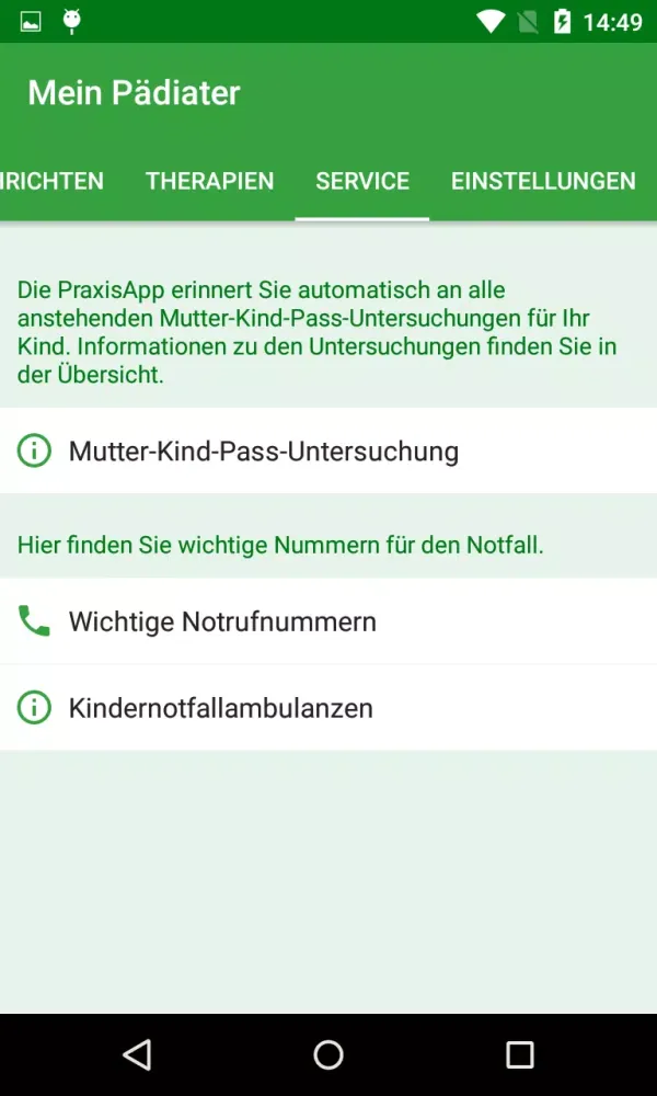 ภาพหน้าจอของ PraxisApp - Mein Pädiater