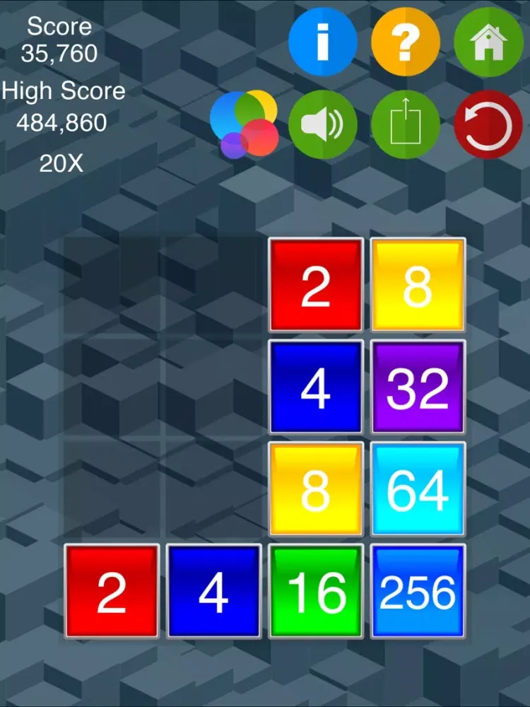 Tangkapan layar 2048 Thema iPad 