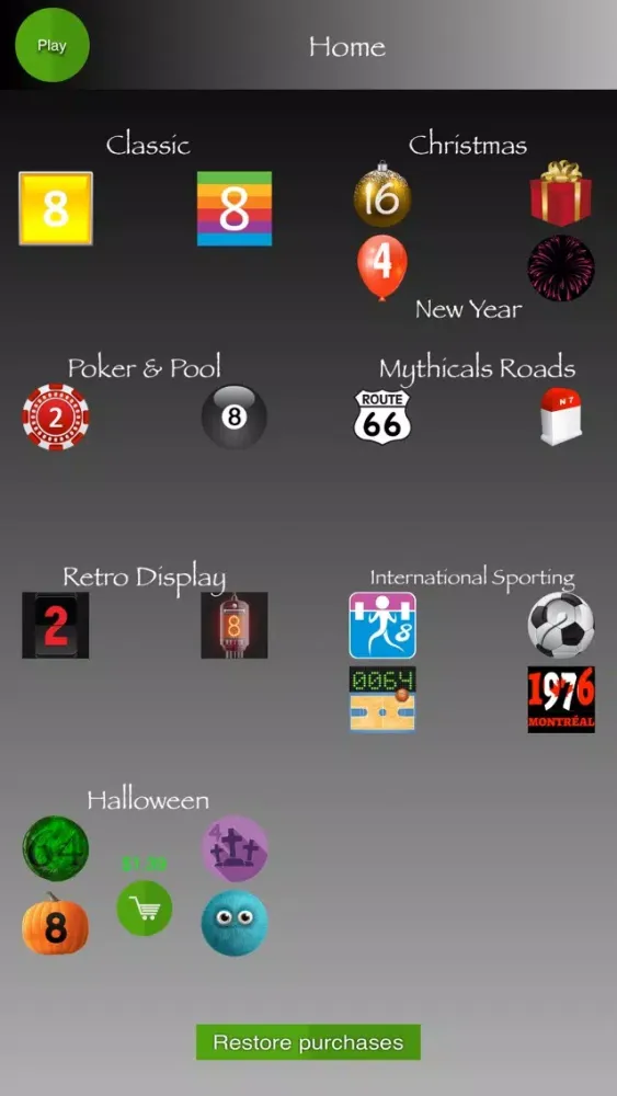 Tangkapan layar 2048 Thema