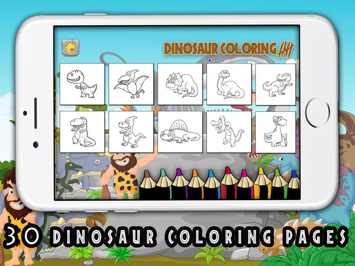 Capturas de pantalla de Dinosaur coloring game activities for preschool #1 iPad 