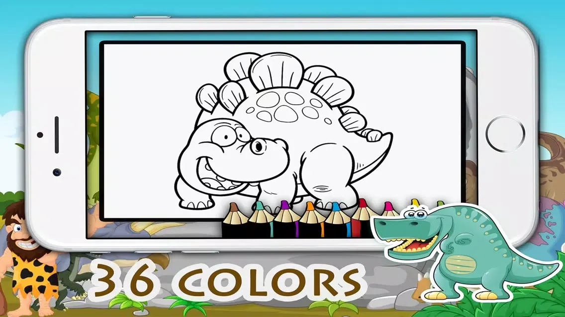 Capturas de pantalla de Dinosaur coloring game activities for preschool #1