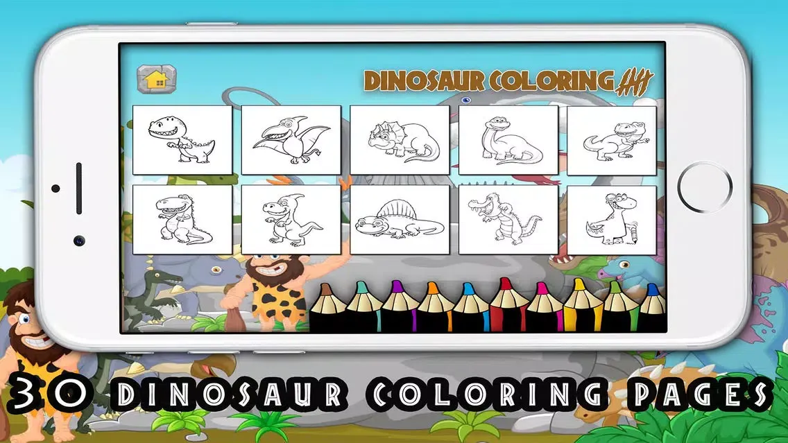 Capturas de pantalla de Dinosaur coloring game activities for preschool #1