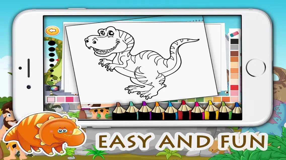 Capturas de pantalla de Dinosaur coloring game activities for preschool #1