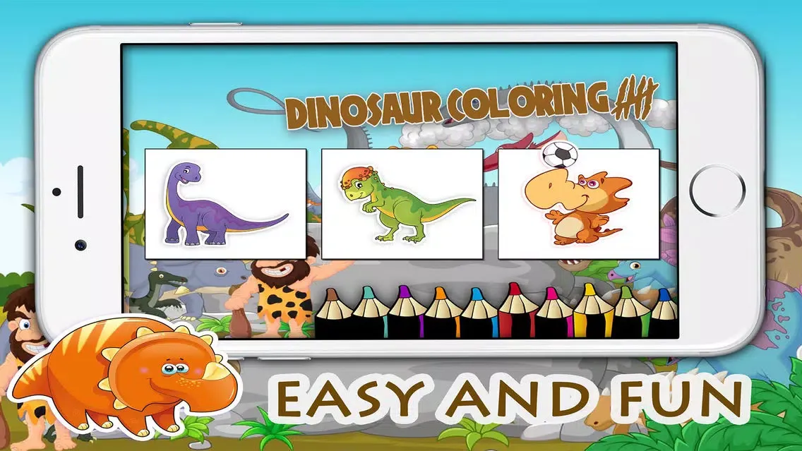 Capturas de pantalla de Dinosaur coloring game activities for preschool #1