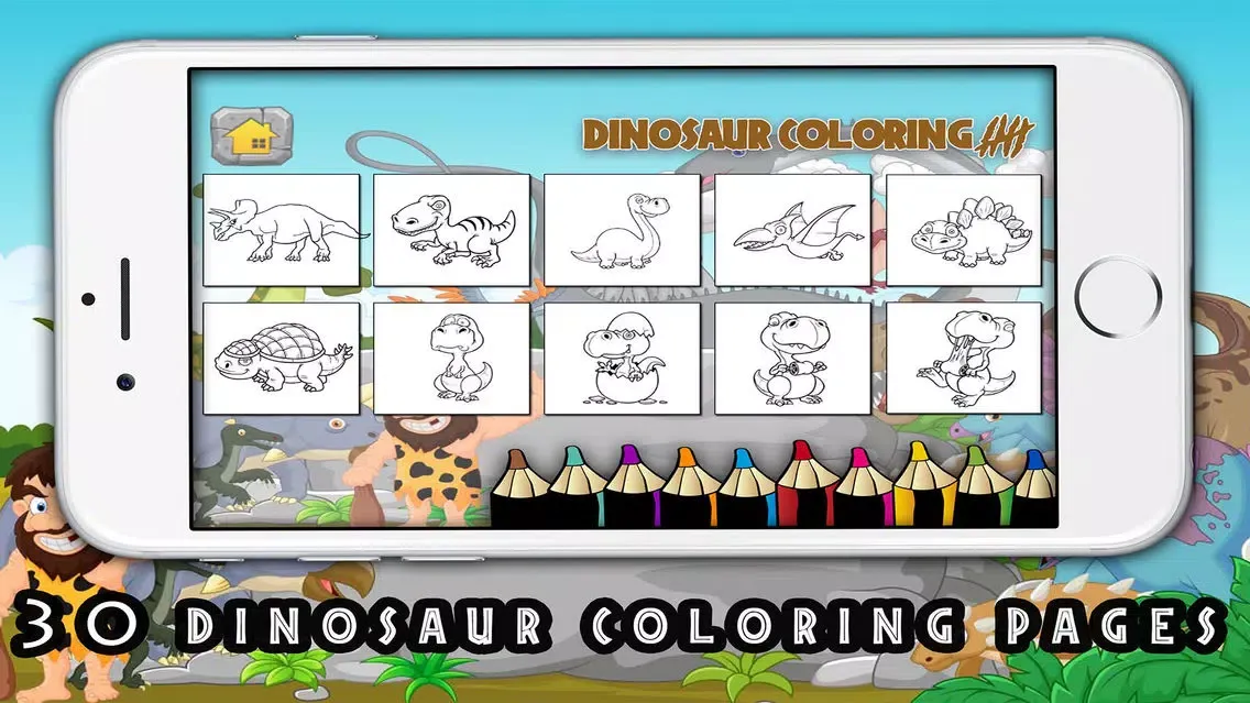 Capturas de pantalla de Dinosaur coloring game activities for preschool #1