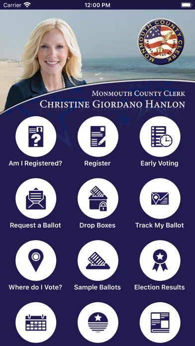 Ảnh chụp màn hình của Monmouth County Votes