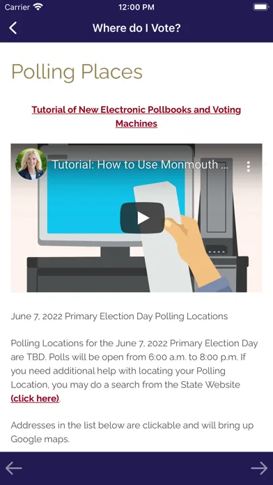 Ảnh chụp màn hình của Monmouth County Votes