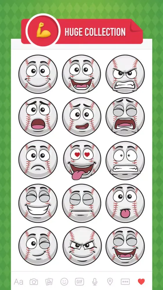 BaseMoji - baseball softball emoji & stickers app スクリーンショット