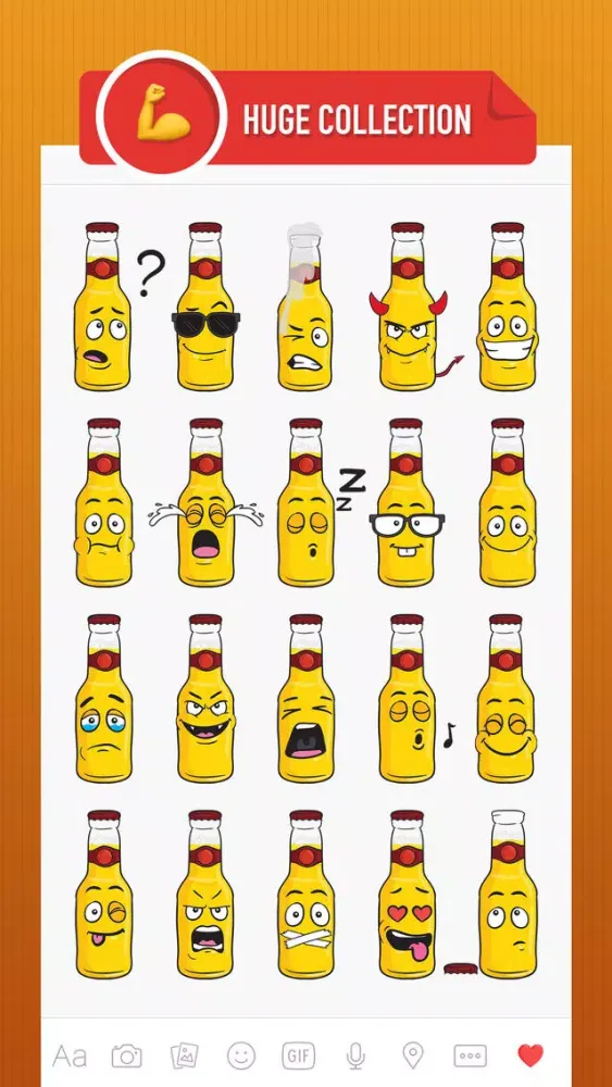 Capturas de pantalla de BeerMoji - beer stickers and emoji keyboard app