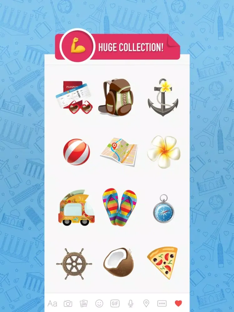 Скриншоты Travelmoji - Travel Emoji & Stickers for Travelers iPad 