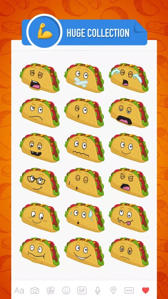 TacoMoji - taco emoji & stickers keyboard app应用截图