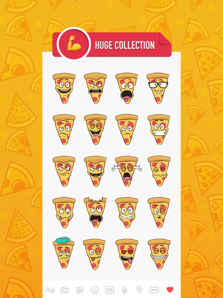 PizzaMoji - pizza stickers & emojis for restaurant iPad 应用截图