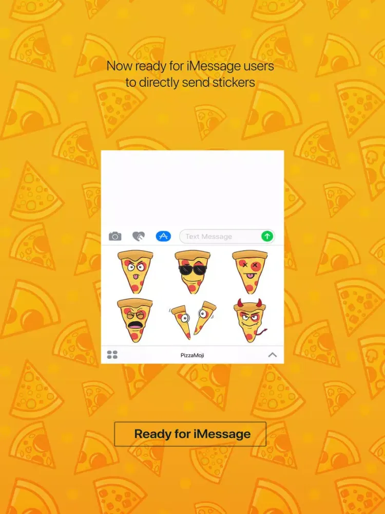 PizzaMoji - pizza stickers & emojis for restaurant iPad 应用截图