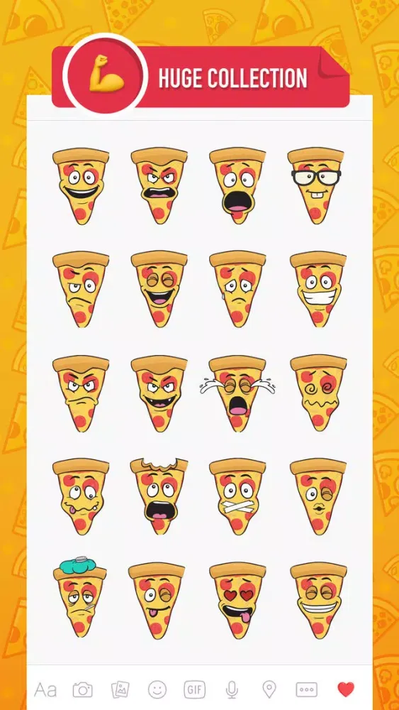 PizzaMoji - pizza stickers & emojis for restaurant应用截图