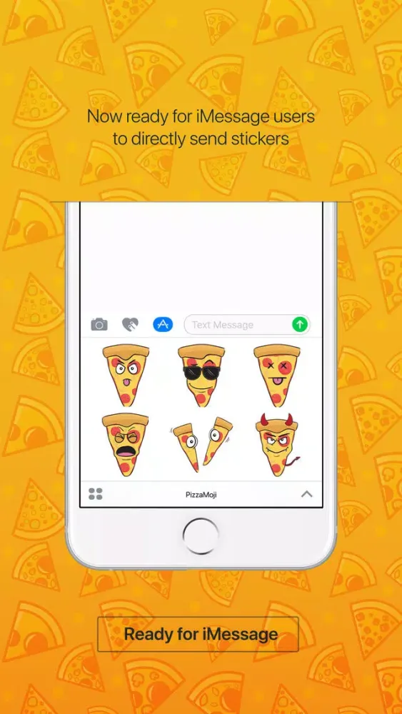 PizzaMoji - pizza stickers & emojis for restaurant应用截图