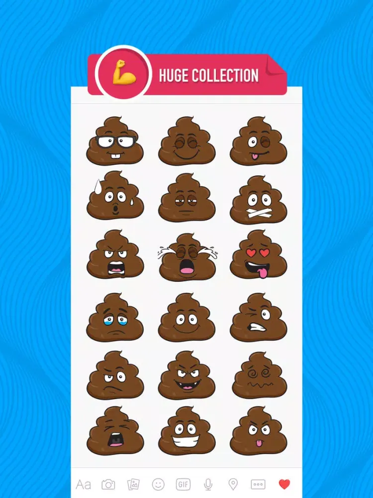 صور PoopMoji - poop emoji and stickers keyboard app iPad 