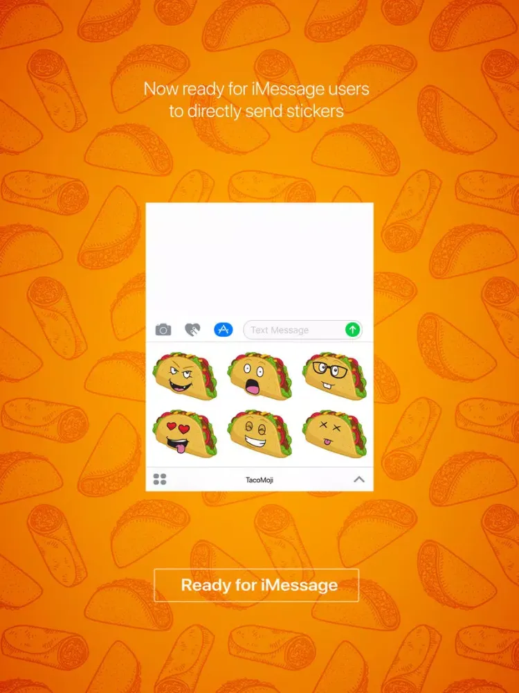 TacoMoji - taco emoji & stickers for restaurant iPad 应用截图