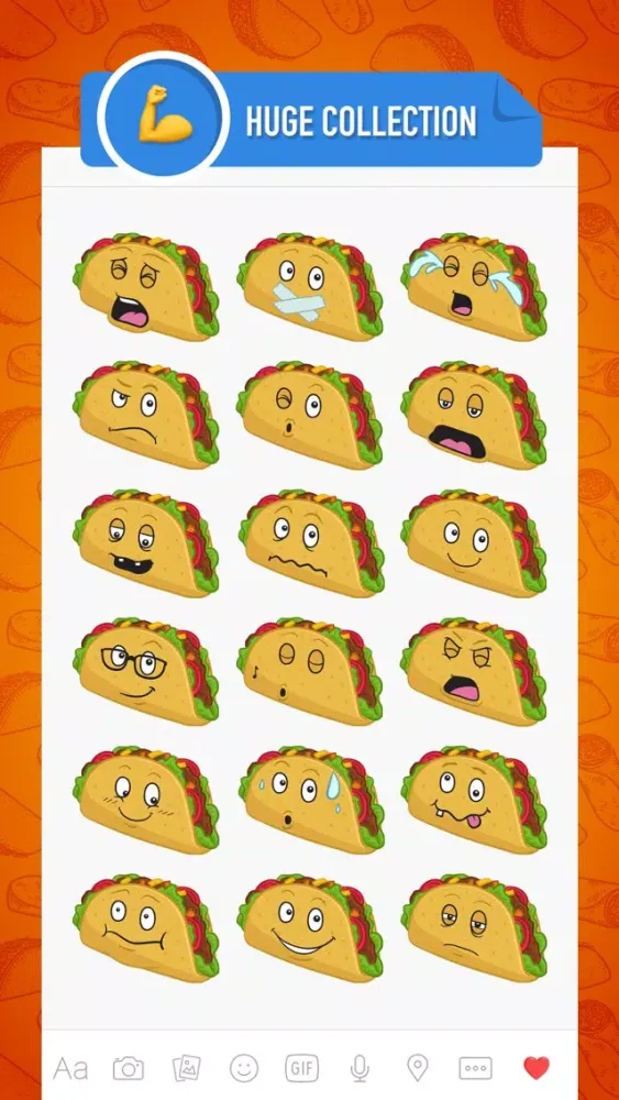 TacoMoji - taco emoji & stickers for restaurant应用截图