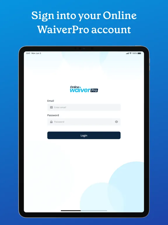 Online Waiver Pro iPad  Ekran Görüntüleri