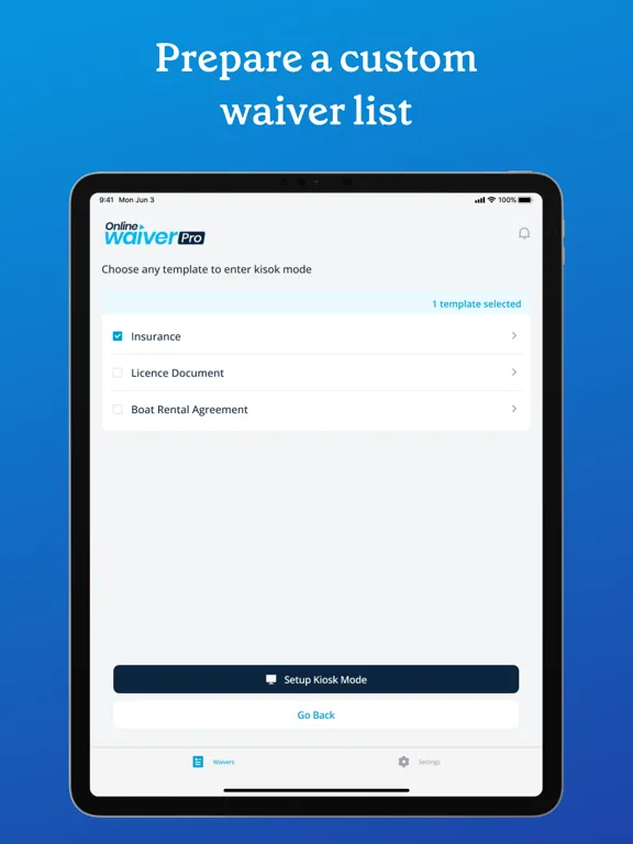 Online Waiver Pro iPad  Ekran Görüntüleri