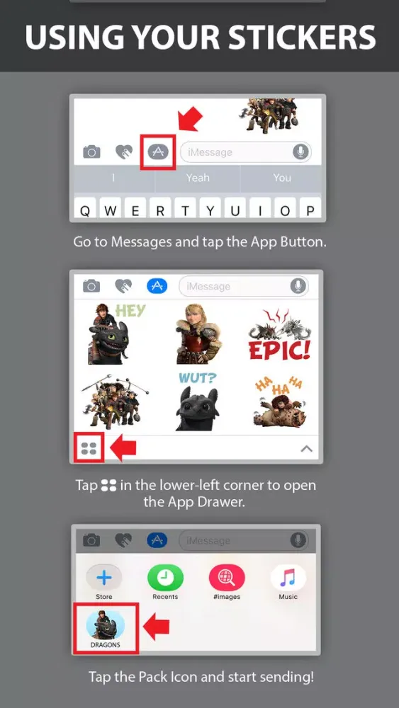 How To Train Your Dragon Stickers स्क्रीनशॉट
