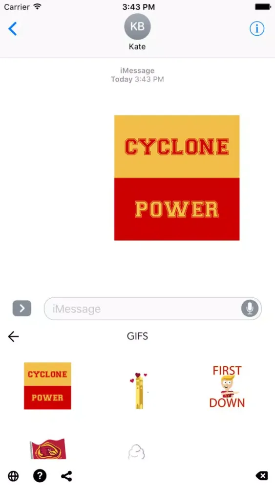 Tangkapan layar Iowa State Emojis