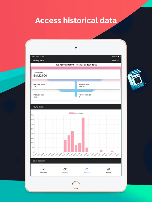 Capturas de tela do KedaiPOS - Dashboard App iPad 