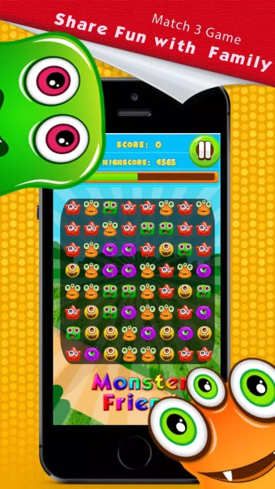 Monster Crush Match 3 Puzzle Game Ekran Görüntüleri