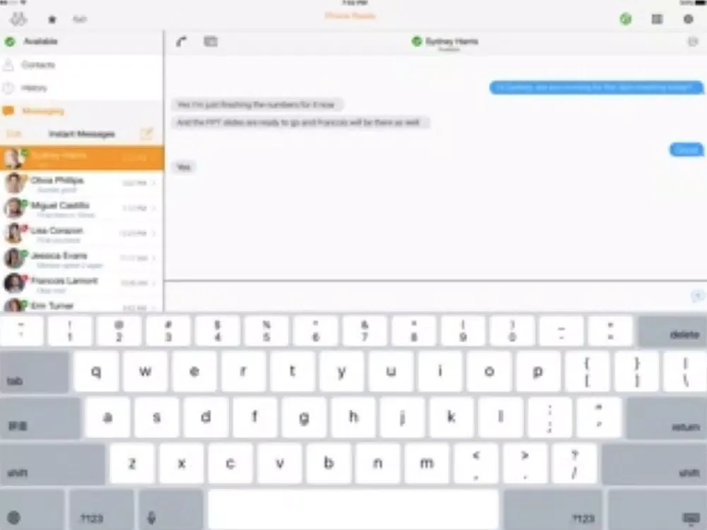 Tangkapan skrin Monster VoIP Mobile iPad 