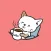 고양이 흰소의 일상(Hinso) animated - Monte Sticker