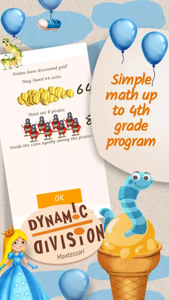 Montessori MatheMAGICs: Dynamic Division - Educational Math Game for Kids - 2nd grade Ekran Görüntüleri