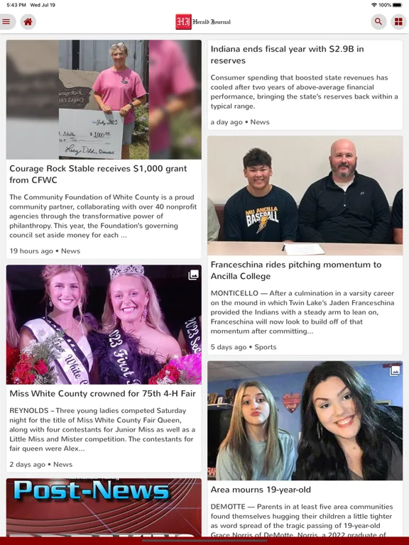 Capturas de pantalla de Monticello Herald Journal iPad 