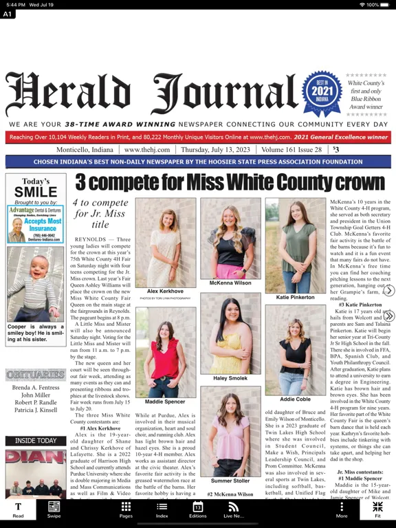 Capturas de pantalla de Monticello Herald Journal iPad 